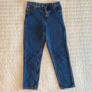 Gap mom jean, indigo wash